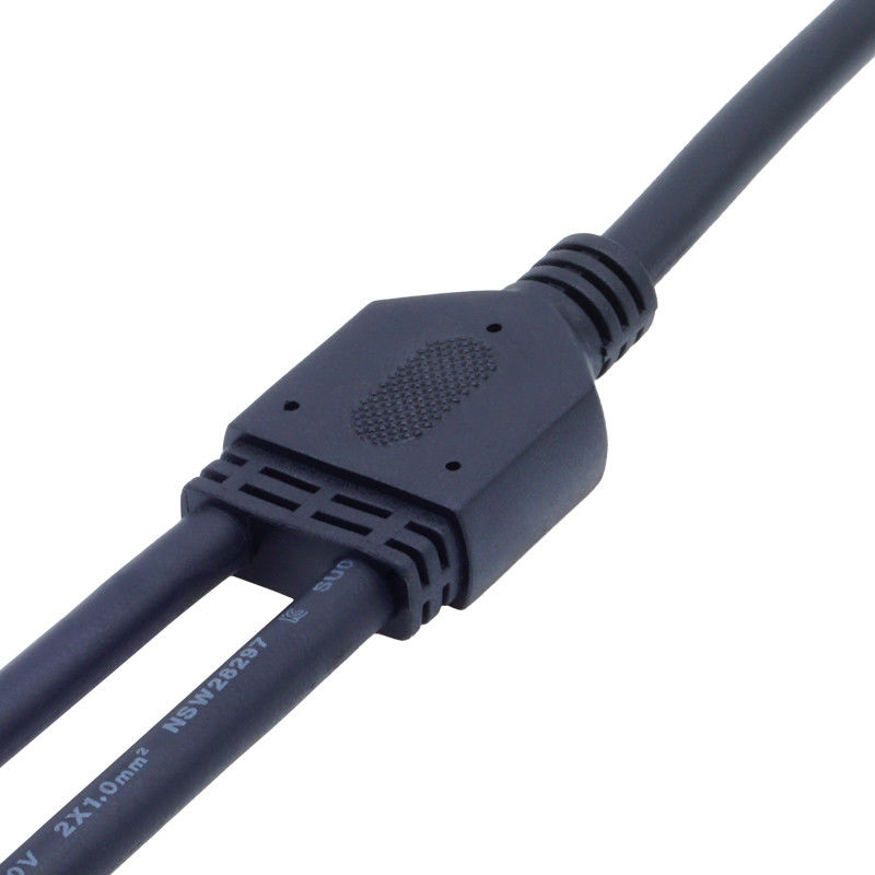 สีดํา IP67 กันน้ํา 8A ปัจจุบันการจัดอันดับ Y ประเภทเชื่อมต่อสําหรับ 250V การใช้งาน